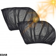 Set 4 x Plasa Pentru Geamuri Auto EDAR, Parasolare, Asigura Protectie Impotriva Razelor Soarelui Si Impotriva Insectelor, Lav...