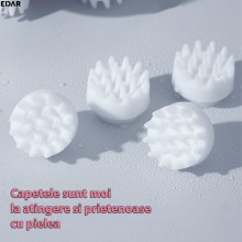 Aparat Pentru Masaj Capilar EDAR, Masaj Scalp, Rezistent La Apa, Ajuta La Reducerea Stresului, Curatare Scalp, 4 Capete Detas...