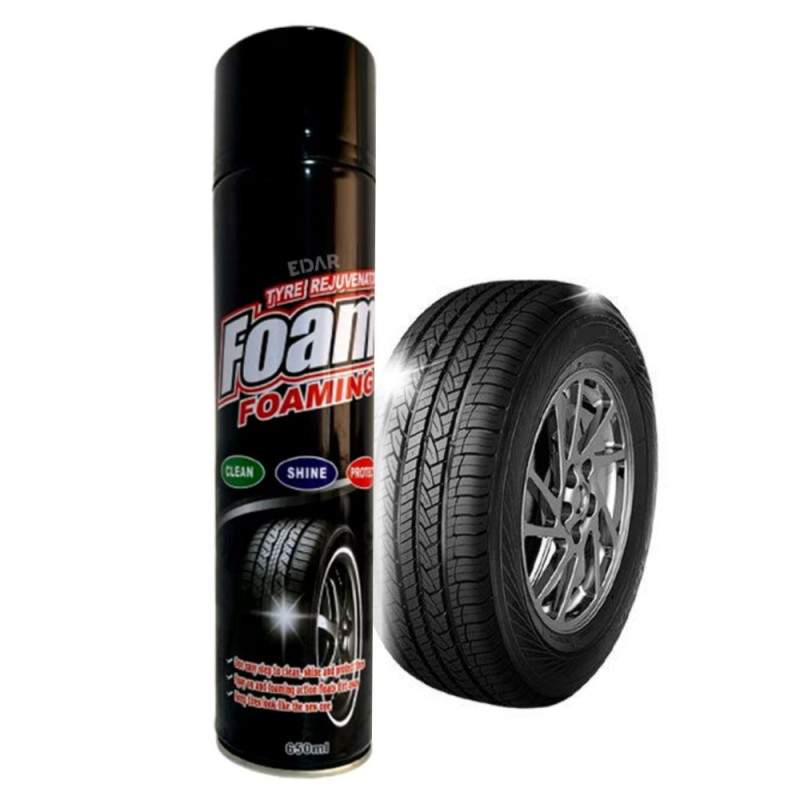 Spray Spuma EDAR pentru Curatarea, Protejarea si Luciul Anvelopelor Auto, Solutie de Detailing si Tratament pentru Cauciuc, 6...