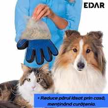 Manusa Perie Pentru Animale De Companie EDAR, Pentru Pisici și Caini, Cu Masaj Si Indepartare Blana, Universala, Usor de Cura... Manusa Perie Pentru Animale De Companie EDAR, Pentru Pisici și Caini, Cu Masaj Si Indepartare Blana, Universala, Usor de Cura...