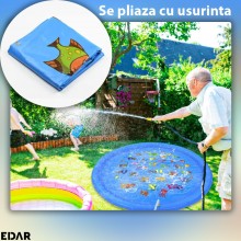 Fantana Arteziana Pentru Copii EDAR Cu Sprinklere Pentru Apa, Pentru Exterior, Diametru 145 Cm, Cu Animale/Alfabet, Albastru/... Fantana Arteziana Pentru Copii EDAR Cu Sprinklere Pentru Apa, Pentru Exterior, Diametru 145 Cm, Cu Animale/Alfabet, Albastru/...