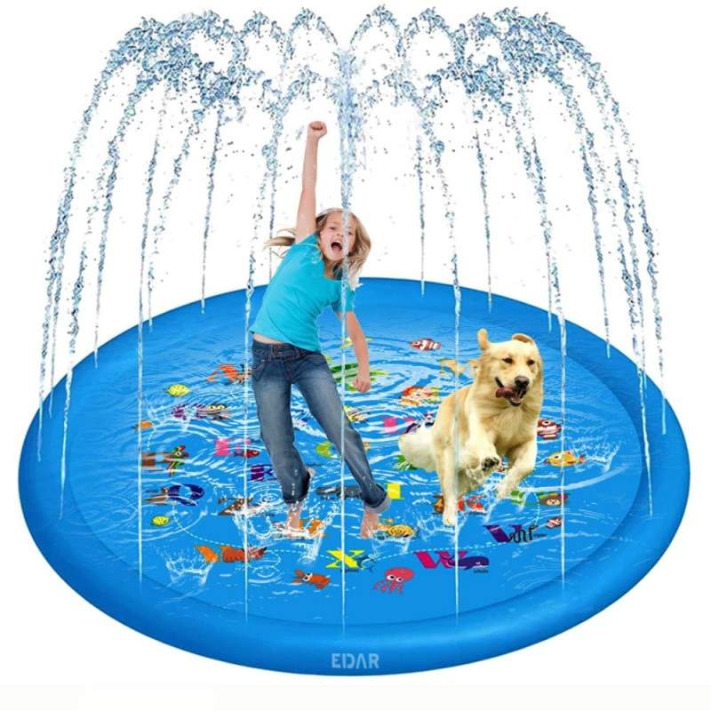 Fantana Arteziana Pentru Copii EDAR Cu Sprinklere Pentru Apa, Pentru Exterior, Diametru 145 Cm, Cu Animale/Alfabet, Albastru/... Fantana Arteziana Pentru Copii EDAR Cu Sprinklere Pentru Apa, Pentru Exterior, Diametru 145 Cm, Cu Animale/Alfabet, Albastru/...