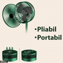 Ventilator Portabil EDAR Cu Suport Telefon, Reincarcabil, Pliabil, Cu 3 Viteze De Ventilatie, Pentru Interior/Exterior, Silen... Ventilator Portabil EDAR Cu Suport Telefon, Reincarcabil, Pliabil, Cu 3 Viteze De Ventilatie, Pentru Interior/Exterior, Silen...
