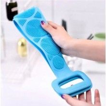 Banda SIKS® pentru igiena corporala 2in1, masaj si exfoliere, silicon, albastru