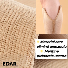 Sosete Terapeutice EDAR Cu Fermoar Lateral, Pentru Picioare Obosite, Stimularea Circulatiei Venoase, Bej, Marimea L/XL Sosete Terapeutice EDAR Cu Fermoar Lateral, Pentru Picioare Obosite, Stimularea Circulatiei Venoase, Bej, Marimea L/XL
