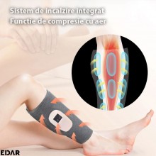 Dispozitiv De Masaj EDAR Cu Incalzire Si Compresie De Aer Pentru Gambe, Aparat De Masaj Pentru Picioare Cu 6 Trepte De Intens...