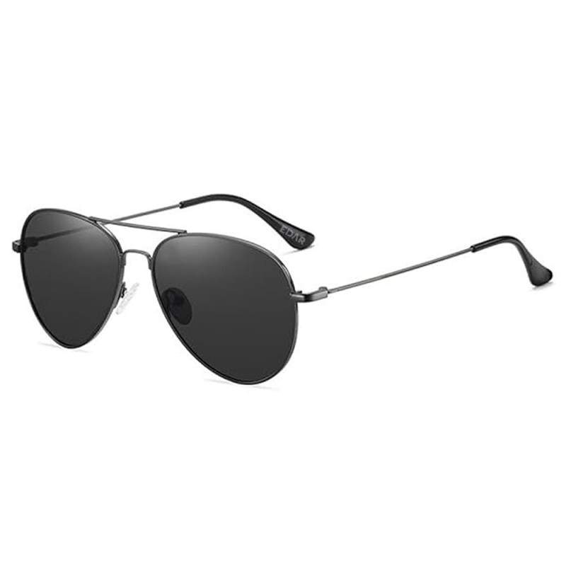 Ochelari De Condus Pe Timp De Zi EDAR, Polarizati, Unisex, Protectie UVA Si UVB, Rama Metalica, Negru Ochelari De Condus Pe Timp De Zi EDAR, Polarizati, Unisex, Protectie UVA Si UVB, Rama Metalica, Negru