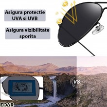 Ochelari De Condus Pe Timp De Zi EDAR, Polarizati, Unisex, Protectie UVA Si UVB, Rama Metalica, Negru Ochelari De Condus Pe Timp De Zi EDAR, Polarizati, Unisex, Protectie UVA Si UVB, Rama Metalica, Negru
