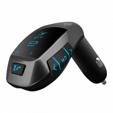 Modulator FM Auto X5 Wireless Car Kit EDAR, Bluetooth v3.0+EDR, Încărcare USB, Afișaj LED, Hands-Free, Negru
