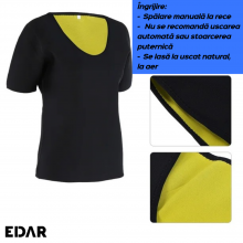 Tricou Sauna SlimFit pentru Slăbit EDAR, Neopren, Modelatoare, Ideal pentru Sport, Fitness și Alergare, Negru, Marimea L Tricou Sauna SlimFit pentru Slăbit EDAR, Neopren, Modelatoare, Ideal pentru Sport, Fitness și Alergare, Negru, Marimea L
