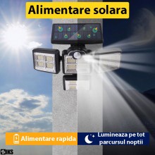 Lampa Solara SIKS Cu 198 Leduri, Montare Pe Perete, Alimentare Solara, Control Telecomanda, Senzor De Miscare Si Lumina, Rezi... Lampa Solara SIKS Cu 198 Leduri, Montare Pe Perete, Alimentare Solara, Control Telecomanda, Senzor De Miscare Si Lumina, Rezi...