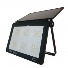 Proiector Led 200W De Exterior SIKS Cu Panou De Incarcare Solara, Lampa Lumina Puternica 96 Led, Cu Prindere In Perete, Panou...