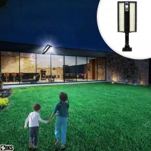 Lampa Solara LED SIKS Pentru Exterior Cu Prindere In Perete, Incarcare Solara, 270 Led-uri Puternice, Senzor De Miscare, Tele...
