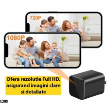 Mini Camera Spion Ascunsa In Incarcator USB Type C SIKS, Full HD, Nightvision, Posibilitate Conectare La Telefon Si La Sistem... Mini Camera Spion Ascunsa In Incarcator USB Type C SIKS, Full HD, Nightvision, Posibilitate Conectare La Telefon Si La Sistem...