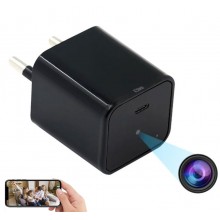Mini Camera Spion Ascunsa In Incarcator USB Type C SIKS, Full HD, Nightvision, Posibilitate Conectare La Telefon Si La Sistem...