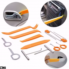 Set 12 Piese SIKS Pentru Demontare Auto, Scule Demontat Pentru Interior Auto, Radio, Fete De Usa, Panou De Bord, Plastic, Por...