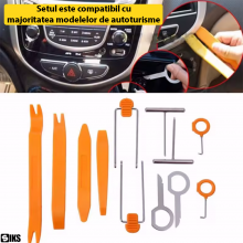 Set 12 Piese SIKS Pentru Demontare Auto, Scule Demontat Pentru Interior Auto, Radio, Fete De Usa, Panou De Bord, Plastic, Por... Set 12 Piese SIKS Pentru Demontare Auto, Scule Demontat Pentru Interior Auto, Radio, Fete De Usa, Panou De Bord, Plastic, Por...