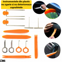 Set 12 Piese SIKS Pentru Demontare Auto, Scule Demontat Pentru Interior Auto, Radio, Fete De Usa, Panou De Bord, Plastic, Por... Set 12 Piese SIKS Pentru Demontare Auto, Scule Demontat Pentru Interior Auto, Radio, Fete De Usa, Panou De Bord, Plastic, Por...