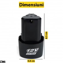 Acumulator De Rezerva Li-ion 12V Cu 3 Pini SIKS, Compatibil Cu Foarfeca De Gradina, Motocoasa, Mini Fierastrau, Mini Flex SIK... Acumulator De Rezerva Li-ion 12V Cu 3 Pini SIKS, Compatibil Cu Foarfeca De Gradina, Motocoasa, Mini Fierastrau, Mini Flex SIK...