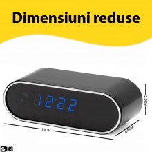 Camera Spion WI-FI Ascunsa In Ceas Desteptator SIKS, Functie Detectare Miscare, Rezolutie 1080P, 25 Cadre Pe Secunda, Tehnolo...