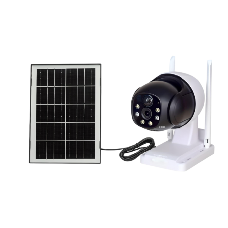 Camera Supraveghere Video SIKS Cu Sim 4G, Incarcare Solara, Slot MicroSD, Cu Panou Solar Inclus, Rotire Prin Aplicatie, Veder...