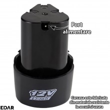 Acumulator De Rezerva EDAR Compatibil Cu Mini Flex, Foarfeca De Gradina, Motocoasa, Mini Fierastrau, 3 Pini, 12 V, ABS, Reinc... Acumulator De Rezerva EDAR Compatibil Cu Mini Flex, Foarfeca De Gradina, Motocoasa, Mini Fierastrau, 3 Pini, 12 V, ABS, Reinc...