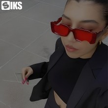 Ochelari SIKS De Soare Unisex, Model Decupat, Rosu Ochelari SIKS De Soare Unisex, Model Decupat, Rosu
