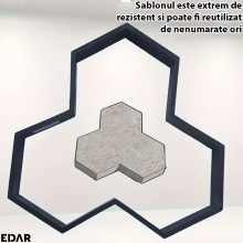 Matrita Pavaj din Beton Turnat EDAR, Tip Sablon, Efect Piatra Naturala Decorativa, Dimensiuni 37 x 4.5 x 37 cm, Model 14 Matrita Pavaj din Beton Turnat EDAR, Tip Sablon, Efect Piatra Naturala Decorativa, Dimensiuni 37 x 4.5 x 37 cm, Model 14