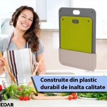 Set Tocator De Bucatarie EDAR, 2 Bucati, Montare Pe Perete Sau Usa Dulap, Plastic, Usor De Curatat, Dimensiuni 34 x 24 Cm, 27... Set Tocator De Bucatarie EDAR, 2 Bucati, Montare Pe Perete Sau Usa Dulap, Plastic, Usor De Curatat, Dimensiuni 34 x 24 Cm, 27...