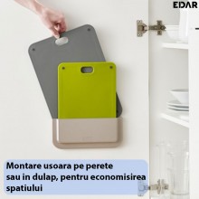 Set Tocator De Bucatarie EDAR, 2 Bucati, Montare Pe Perete Sau Usa Dulap, Plastic, Usor De Curatat, Dimensiuni 34 x 24 Cm, 27... Set Tocator De Bucatarie EDAR, 2 Bucati, Montare Pe Perete Sau Usa Dulap, Plastic, Usor De Curatat, Dimensiuni 34 x 24 Cm, 27...