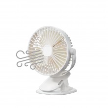 Ventilator Portabil EDAR, Cu Clips, 3 Nivele De Intensitate, Pentru Birou/Carucior/Camping Rotire 720 grade, 5 V, Autonomie 3...