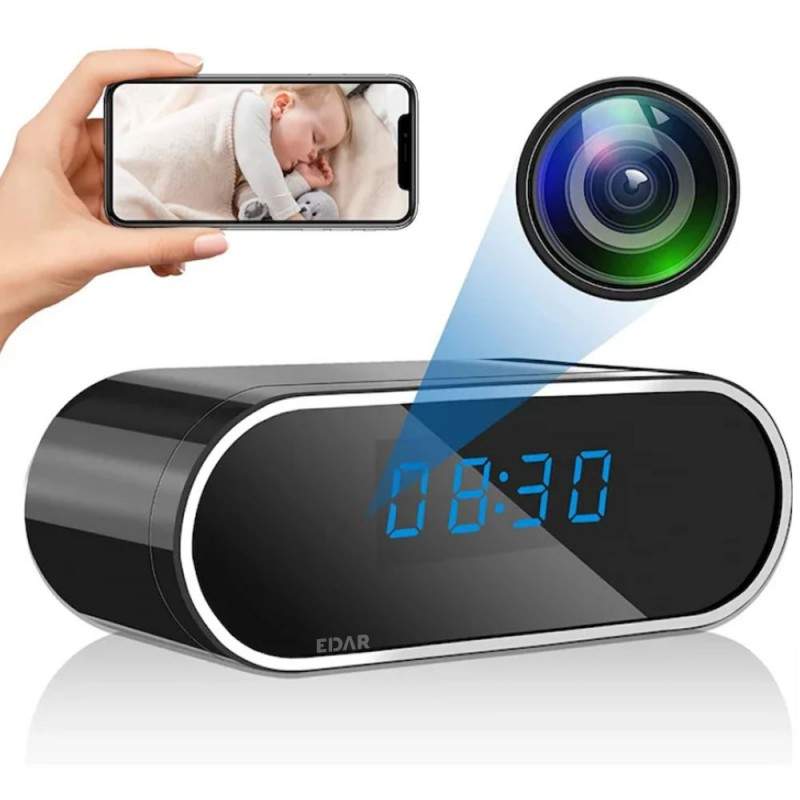 Camera Spy Wi-Fi EDAR Incorporata In Ceas Desteptator, Control Aplicatie Telefon, Dispozitiv De Spionaj Cu Functie De Detecti... Camera Spy Wi-Fi EDAR Incorporata In Ceas Desteptator, Control Aplicatie Telefon, Dispozitiv De Spionaj Cu Functie De Detecti...