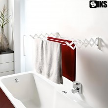 Uscator De Rufe Metalic Extensibil SIKS Cu Fixare In Perete, Pliabil, 5 Bare 80 cm, Capacitate De Uscare 3.5 metri, Ideal Bal... Uscator De Rufe Metalic Extensibil SIKS Cu Fixare In Perete, Pliabil, 5 Bare 80 cm, Capacitate De Uscare 3.5 metri, Ideal Bal...