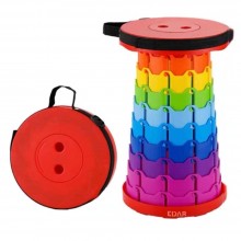Scaun Pliabil De Camping Si Pescuit EDAR, Telescopic, Portabil, Usor De Montat, Curea De Transport, Inaltime Maxima 43.5 Cm, ...