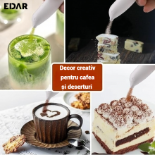 Sablon Decorativ EDAR Pentru Prajituri, Torturi, Cafea Si Produse De Patiserie, Alb Sablon Decorativ EDAR Pentru Prajituri, Torturi, Cafea Si Produse De Patiserie, Alb