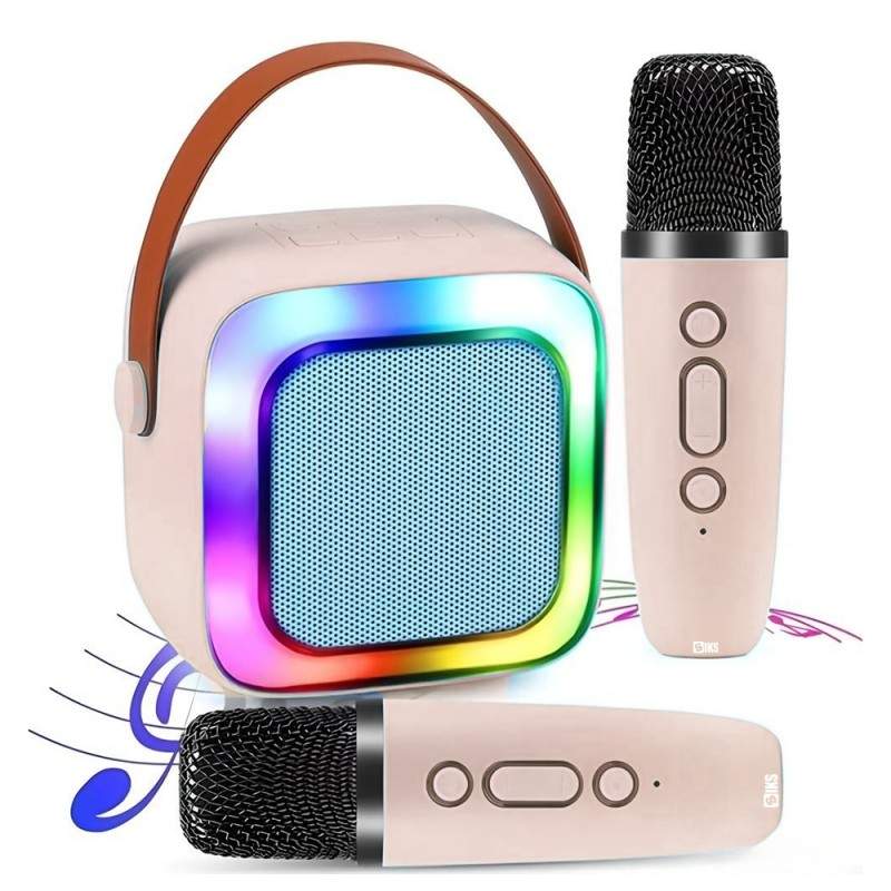 Set Complet Statie Smart SIKS Microfon Si Boxa Wireless Pentru Karaoke, 2 Microfoane, Copii / Adulti, Kit 2 in 1, Aparat Port... Set Complet Statie Smart SIKS Microfon Si Boxa Wireless Pentru Karaoke, 2 Microfoane, Copii / Adulti, Kit 2 in 1, Aparat Port...