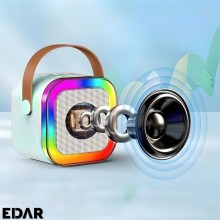 Kit Complet EDAR Statie Smart Cu Microfon Si Boxa Wireless Pentru Karaoke, 2 Microfoane, Potrivit Pentru Copii Si Adulti, Apa...