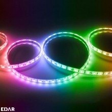 Banda Led EDAR RGB 2835, Flexibila, Auto-Adeziva, Grad Protectie IP65, 4500 K, 10 W/m, Se Poate Taia, 5 Metri, Multicolora