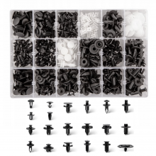 Set 415 Clipsuri Auto EDAR Universale, Mixte, Usor de Instalatat, Pentru Prindere Panouri si Ornamente, Negru/Alb, Compatibil...