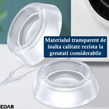 Set 4 Tampoane Anti-Vibratii si Antiderapante EDAR, Picioruse Universale pentru Masina de Spalat, Uscator, Frigider si Mobili...