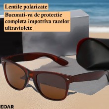 Ochelari de Condus Polarizati EDAR Model 19, pentru Barbati, Lentile Maro Anti-Reflex, Protectie UV, Toc de Protectie Inclus Ochelari de Condus Polarizati EDAR Model 19, pentru Barbati, Lentile Maro Anti-Reflex, Protectie UV, Toc de Protectie Inclus