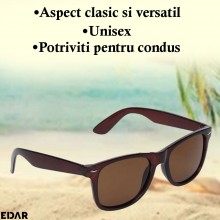 Ochelari de Condus Polarizati EDAR Model 19, pentru Barbati, Lentile Maro Anti-Reflex, Protectie UV, Toc de Protectie Inclus Ochelari de Condus Polarizati EDAR Model 19, pentru Barbati, Lentile Maro Anti-Reflex, Protectie UV, Toc de Protectie Inclus