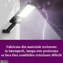 Lampa Solara de Exterior EDAR cu Senzor de Miscare si Control Telecomanda, 10 LED-uri COB, Montare pe Perete, Rezistenta la A... Lampa Solara de Exterior EDAR cu Senzor de Miscare si Control Telecomanda, 10 LED-uri COB, Montare pe Perete, Rezistenta la A...