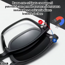 Set Ochelari de Condus EDAR 5 in 1 cu Clip-On Magnetic, pentru Zi si Noapte, Lentile Polarizate, Protectie UV400, Husa Inclusa Set Ochelari de Condus EDAR 5 in 1 cu Clip-On Magnetic, pentru Zi si Noapte, Lentile Polarizate, Protectie UV400, Husa Inclusa
