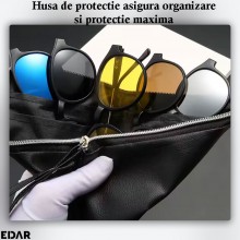 Set Ochelari de Condus EDAR 5 in 1 cu Clip-On Magnetic, pentru Zi si Noapte, Lentile Polarizate, Protectie UV400, Husa Inclusa Set Ochelari de Condus EDAR 5 in 1 cu Clip-On Magnetic, pentru Zi si Noapte, Lentile Polarizate, Protectie UV400, Husa Inclusa