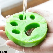 Colector de Par si Scame pentru Haine EDAR, Set 2 Bucati, Reutilizabil, Pentru Masina De Spalat, Portocaliu/Verde