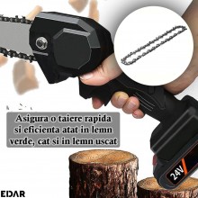 Lant de Rezerva EDAR pentru Mini Fierastrau 4 Inch, Pas 1/4, 28 Dinti, Compatibil cu Drujba Electrica Portabila pe Acumulator...