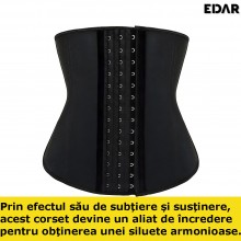 Corset EDAR, Pentru Conturarea Siluetei, Marimea 2XL, Culoare Neagra