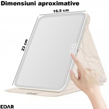 Oglinda Cosmetica EDAR pentru Machiaj cu Iluminare LED, 3 Moduri de Lumina (Rece/Calda/Naturala), Control Touch, Pliabila si ... Oglinda Cosmetica EDAR pentru Machiaj cu Iluminare LED, 3 Moduri de Lumina (Rece/Calda/Naturala), Control Touch, Pliabila si ...