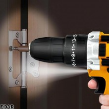 Bormasina cu Acumulator si Percutie EDAR 36V, Trusa Completa cu 2 Baterii, Autofiletanta cu 26 de Accesorii si Prelungitor Fl...